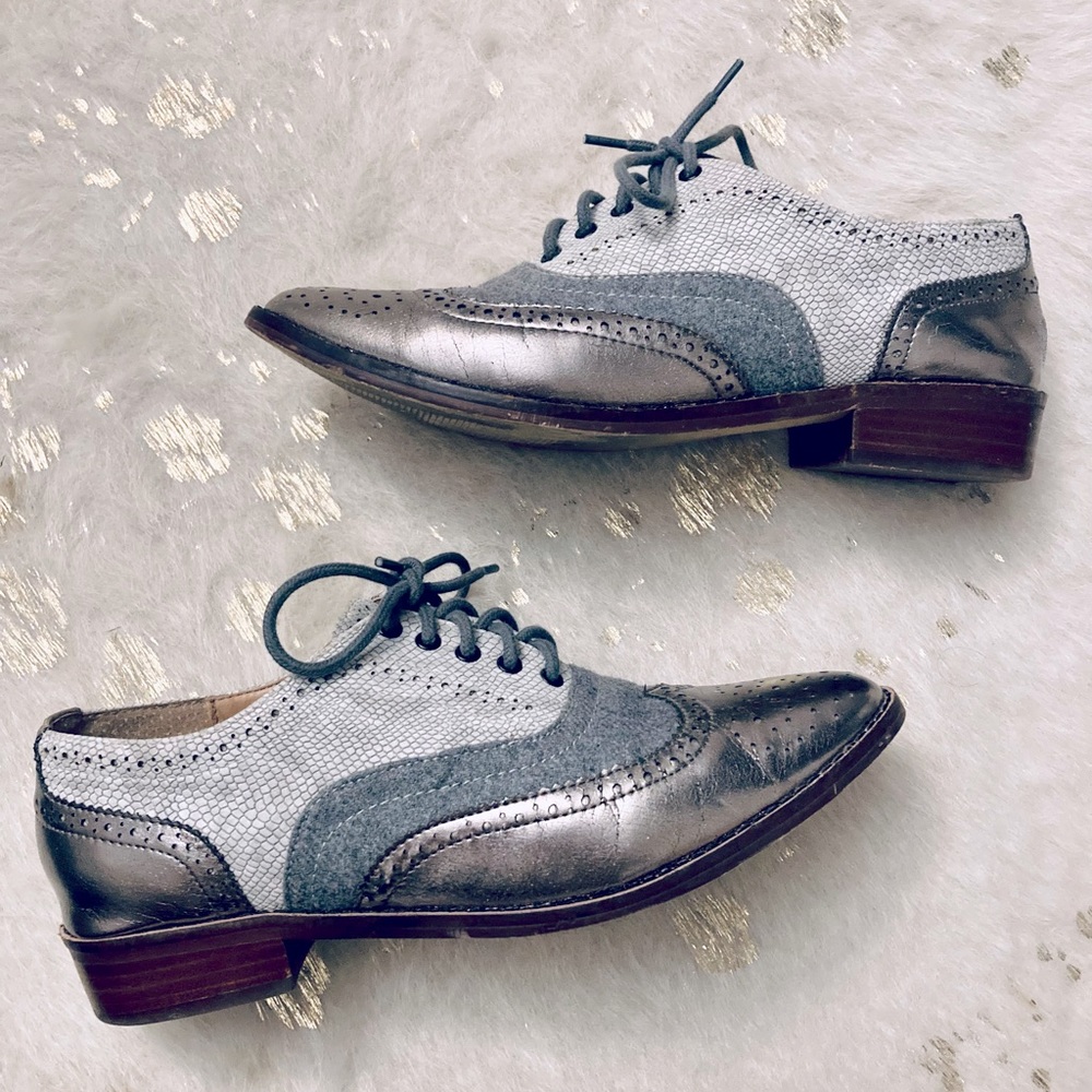 Steve Madden “Plee” mixed texture Oxford shoes size 8.5